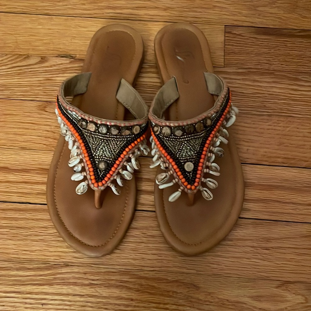 Puka shell sandals.